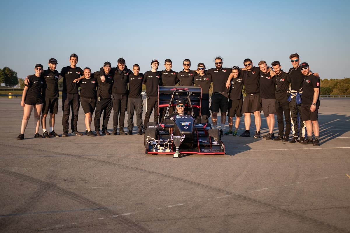 Formule ETS team with their car at the Pittsburgh Shootout